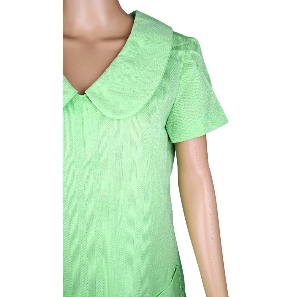 Vintage Handmade Pant Suit Polyester Top Crop Pants Women Large Green 2 Piece - Picture 14 of 16